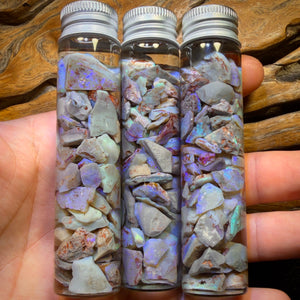 110cts Lightning Ridge Opal Rough Chip Vials. BULK LISTING