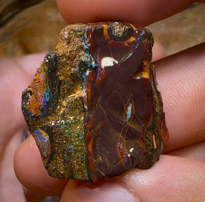 209.8cts - 3x Yowah Nut Rough Pieces. Australian Boulder Opal - Opal Whisperers
