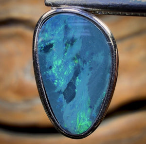 Sterling Silver - Queensland Boulder Opal Doublet Pendant