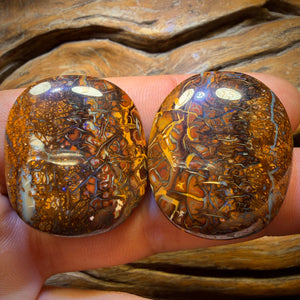 124.7cts - Tribal Queensland Boulder Opal Pair