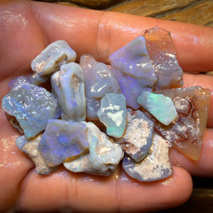 126.2cts - 15x Lightning Ridge Opal Rough Parcel