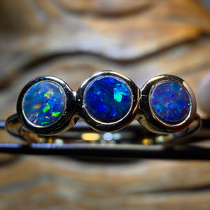 14k Gold - Queensland Boulder Opal Doublet Ring