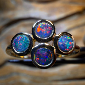 14k Gold - Queensland Boulder Opal Doublet Ring