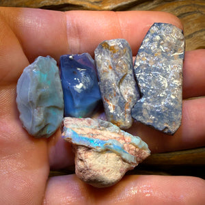 157.1cts - 5x Lightning Ridge Opal Rough Parcel