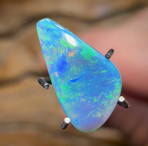 1.3cts - Lightning Ridge Semi Black Opal - Opal Whisperers