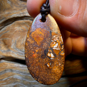 🔨 AUCTION 🔨 39 x 21mm - Drilled Tribal Queensland Boulder Opal Necklace