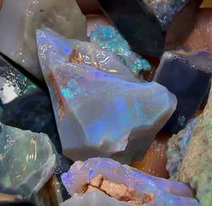 135.1cts - Quality 12x Lightning Ridge Dark and Black Opal Rough Parcel - Opal Whisperers