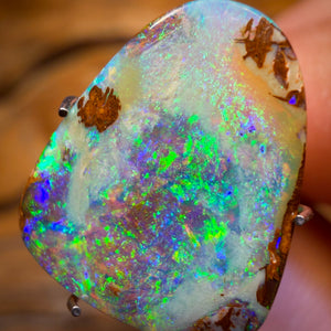 3.2cts - Yowah Nut Crystal Centre Opal. Australian Boulder Opal Double Siddd
