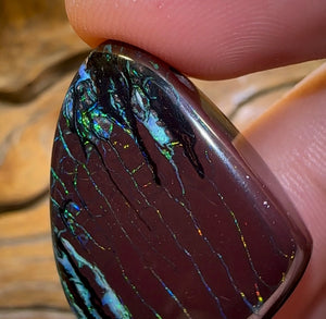 66.2cts - “Electric Zebra”Koroit Nut Opal. Dark Ironstone - Opal Whisperers