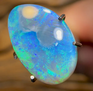 2cts - Lightning Ridge Semi Black Opal - Opal Whisperers