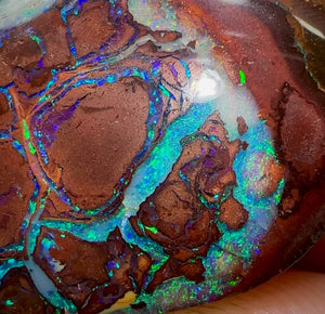 50.3cts - Tribal Australian Boulder Opal. Aquatic Pattern - Opal Whisperers
