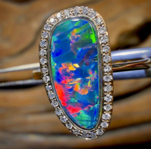14k Gold - “The Ultimate” Queensland Boulder Opal Doublet Ring
