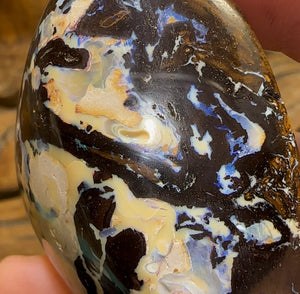 337cts - Australian Boulder Opal White Tribal Specimen Polished - Opal Whisperers