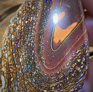 Solid XL Tribal Queensland Boulder Opal Unisex Pendant