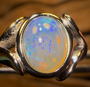 Sterling Silver - South Australian Crystal Opal Ring