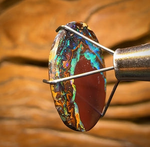 5.6cts - Wow Top Electric Tribal Yowah Nut Opal. Australian Opal