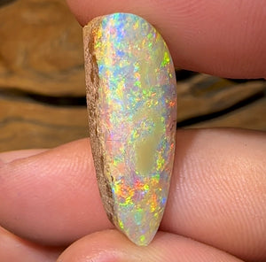 14.4cts - Beautiful Solid QLD Boulder Pipe Opal - Opal Whisperers