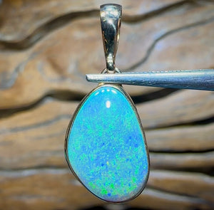 9k Gold - Solid Lightning Ridge Black Opal Pendant Heritage Collection - Opal Whisperers