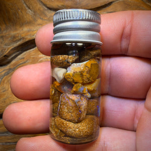 69.2cts - Jar of Yowah Nut Opal Rough w/ Fossil Opal