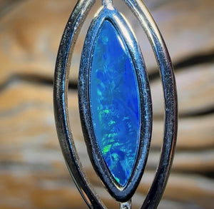 Sterling Silver - Queensland Boulder Opal Doublet Pendant