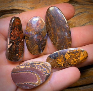 168.4cts - 5x Australian Tribal Boulder Opal’s. Wholesale Dealers Parcel