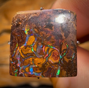 8.3cts - Tribal Australian Boulder Opal from Koroit With Red Fire