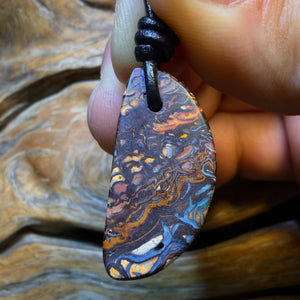 29 x 15mm - Drilled Tribal Queensland Boulder Opal Necklace