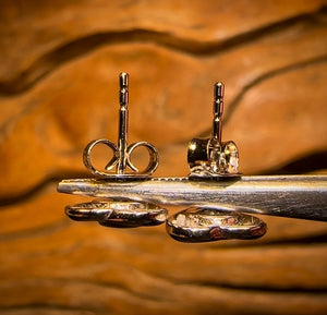 Sterling Silver - Australian Boulder Opal Doublet Heart Stud Earrings Red/Multi. Bulk Listing