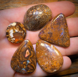 180.7cts - 5x Australian Boulder Opal’s. Wholesale Dealers Parcel