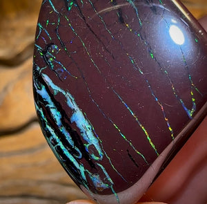 66.2cts - “Electric Zebra”Koroit Nut Opal. Dark Ironstone - Opal Whisperers
