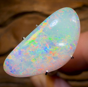 5.25cts - GEM QUALITY Lightning Ridge Crystal Opal - Opal Whisperers