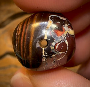 Auction Fall-Through = Your Gain! 🔥 Now More Than 50% Off RRP 🚨 17 x 17mm - Drilled Queensland Boulder Opal Bead VERY LIMITED