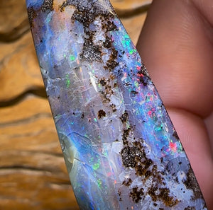 112.3cts - Large Australian Boulder Seam Opal - Opal Whisperers
