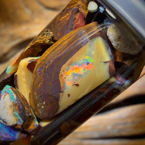 83.9cts - Jar of Yowah Nut Opal Rough w/ Fossil Opal