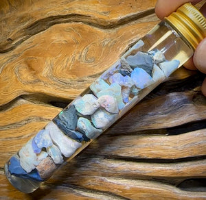 125.1cts - Vial of Lightning Ridge Opal