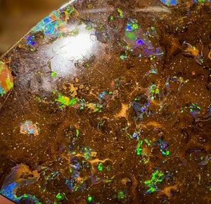 59.4cts - Solid Natural Bubble Band Boulder Opal - Opal Whisperers