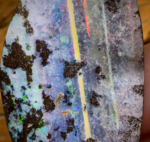 136.6cts - “Blue Leopard”Large Australian Boulder Seam Opal from Opalton