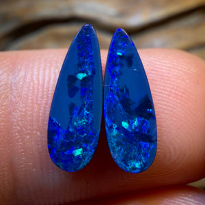 2.8cts - Australian Boulder Opal Doublet Pair