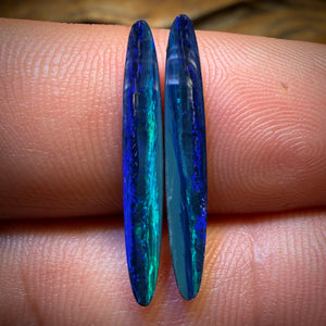 2.9cts - Australian Boulder Opal Doublet Pair