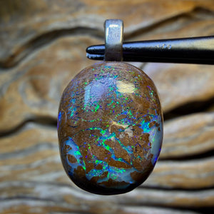 20.1cts - Solid Queensland Boulder Opal Pendant