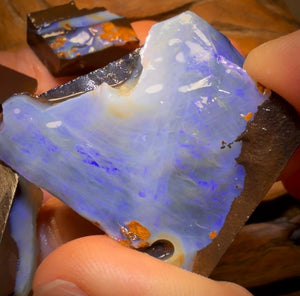 🔒 I’ve Got the Blues Collection 397.1cts - 4x Australian Boulder Seam Opal Rough Parcel