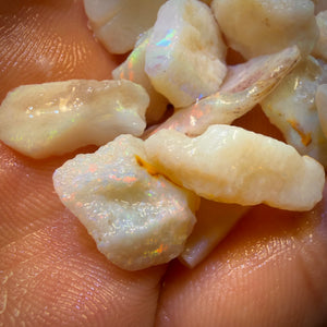 100.4cts - 20x South Australian White Opal Rough Parcel