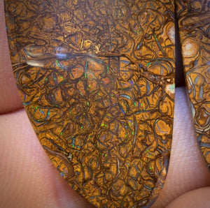 102.7cts - Tan Tribal Queensland Boulder Opal Pair