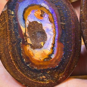 Opalfest Wildcard! 716.4cts - Rare Yowah Nut Crystal Centre Opal Specimen Pair. Polished