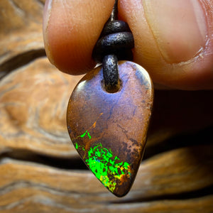 20 x 12mm - Drilled Queensland Boulder Opal Necklace