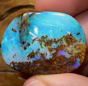 75.9cts - Australian Boulder Seam Opal. Gorgeous Reef Pattern - Opal Whisperers