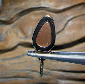 14k Yellow Gold + Diamonds - Top Quality Boulder Doublet Opal Pendant - Opal Whisperers