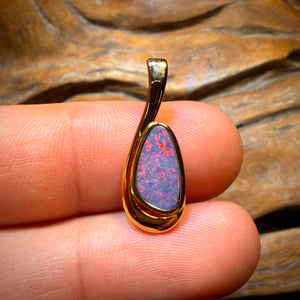 Sterling Silver - Queensland Boulder Opal Doublet Pendant