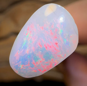 3.7cts - South Australian Red Firey Opal from Rare Mintabie Mine. - Opal Whisperers