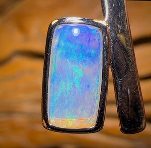 Sterling Silver - Solid South Australian Crystal Opal Pendant